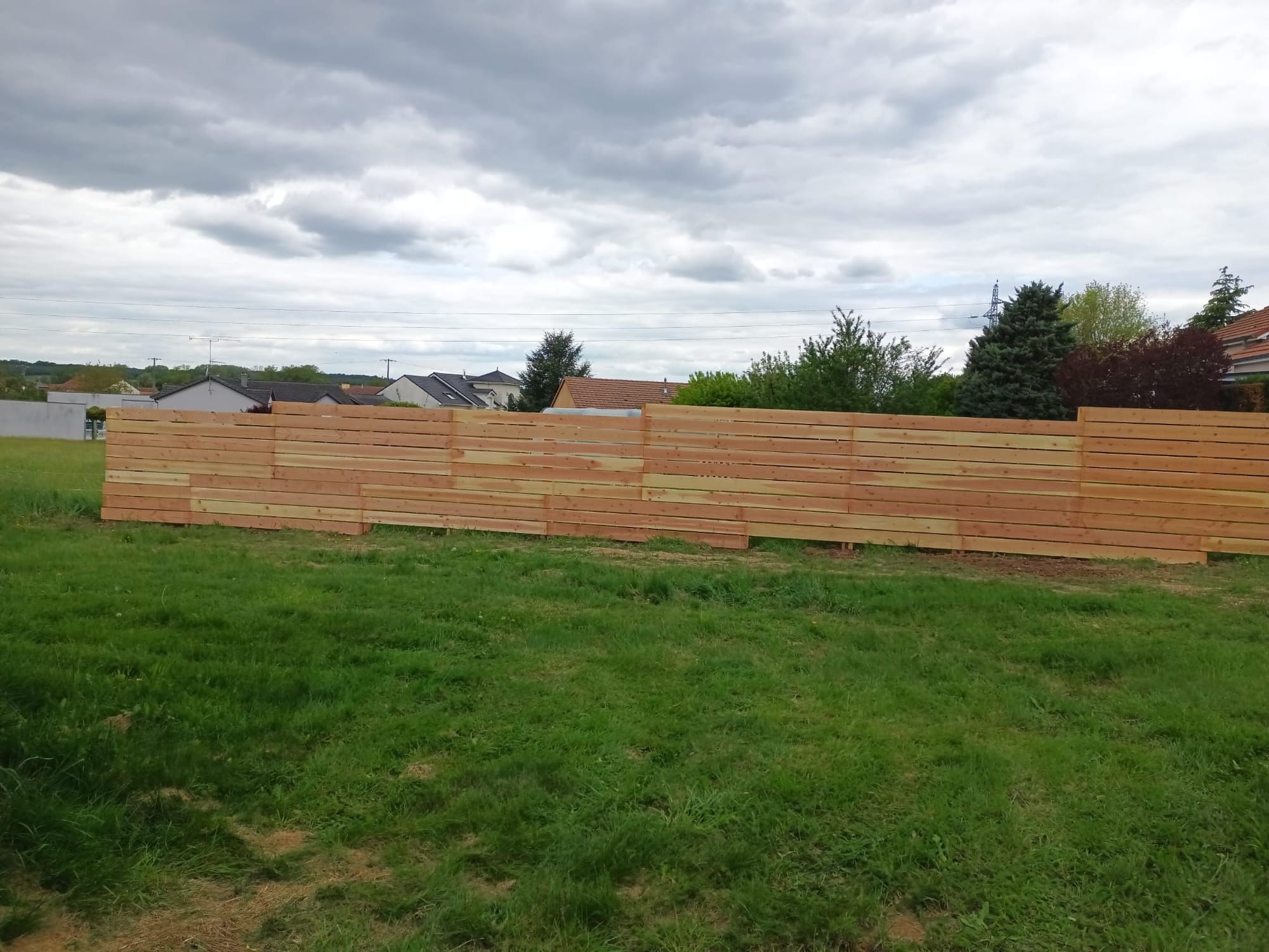 Création clôture bois