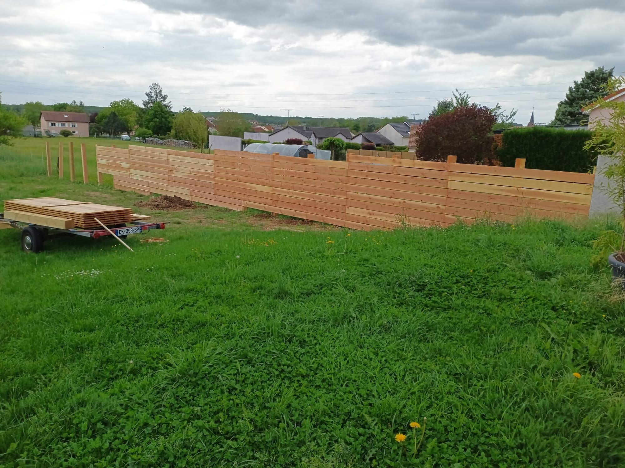 Création clôture bois