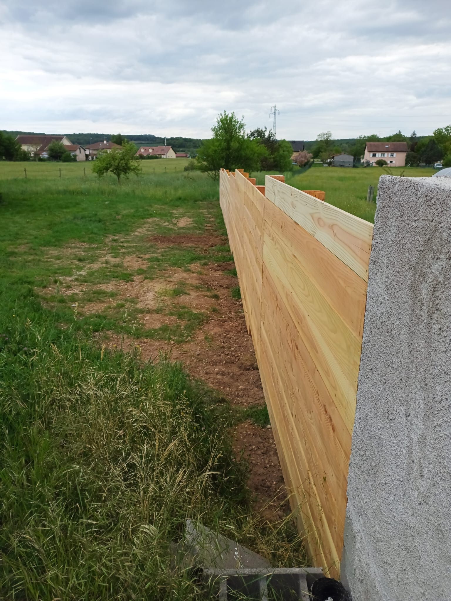 Création clôture bois