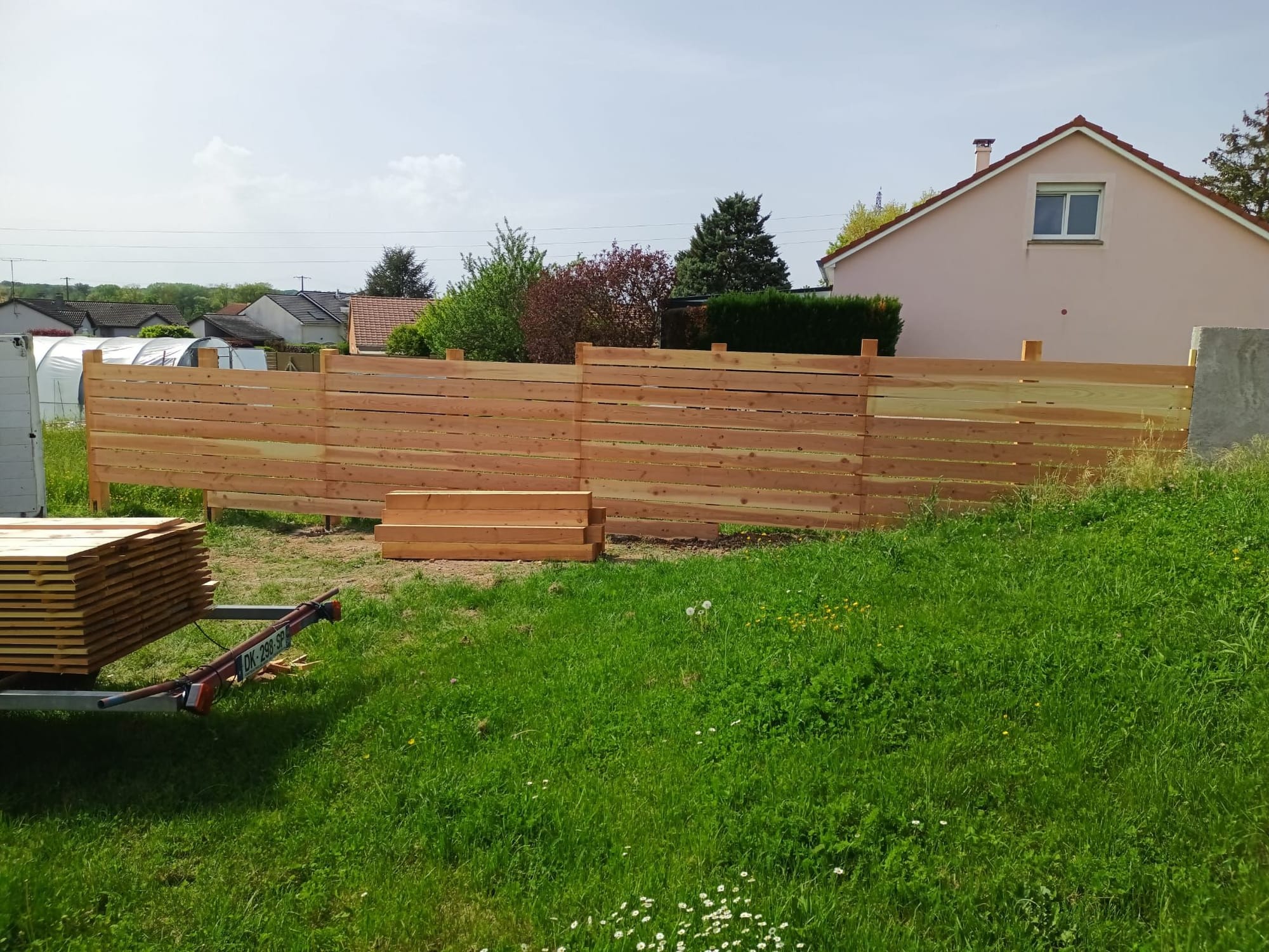 Création clôture bois