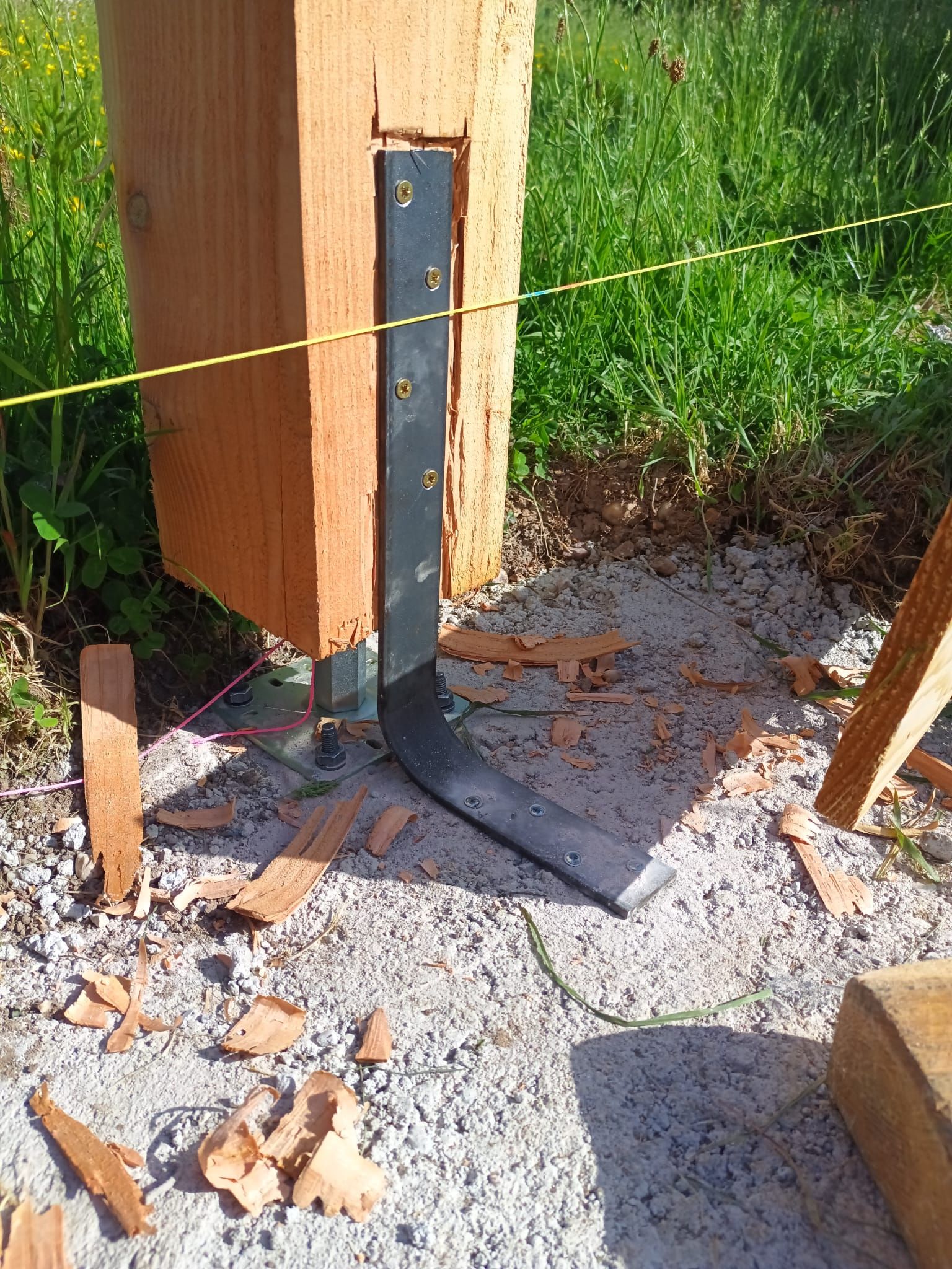 Création clôture bois