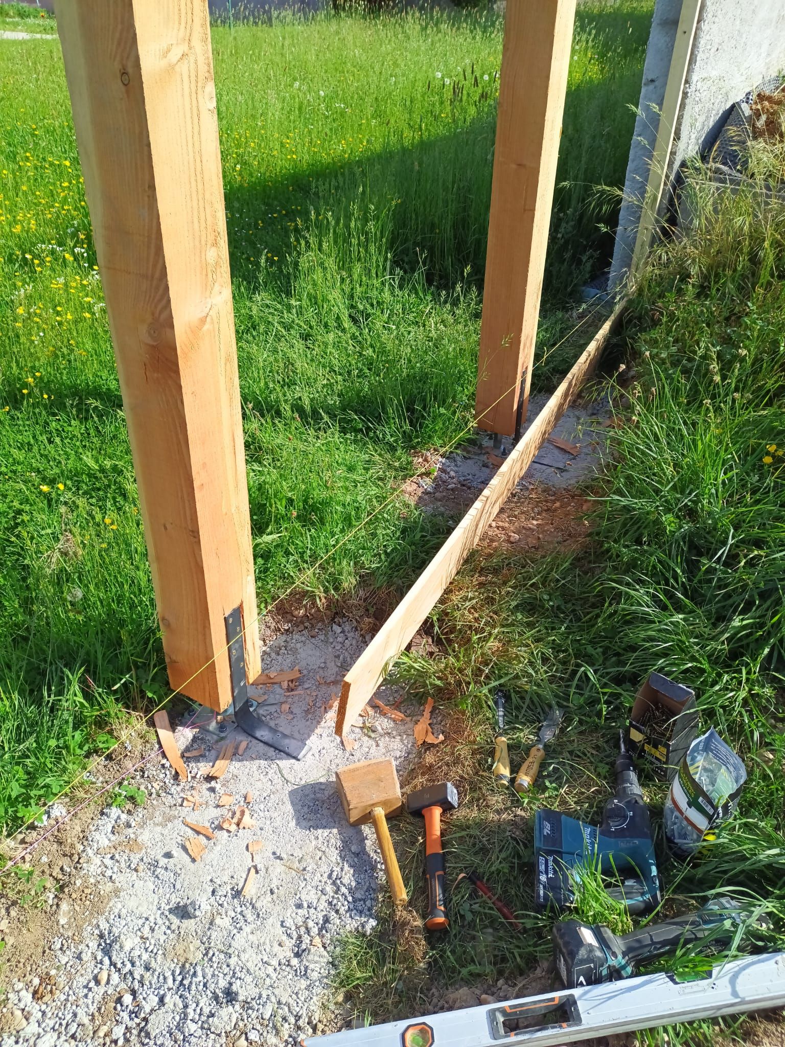 Création clôture bois