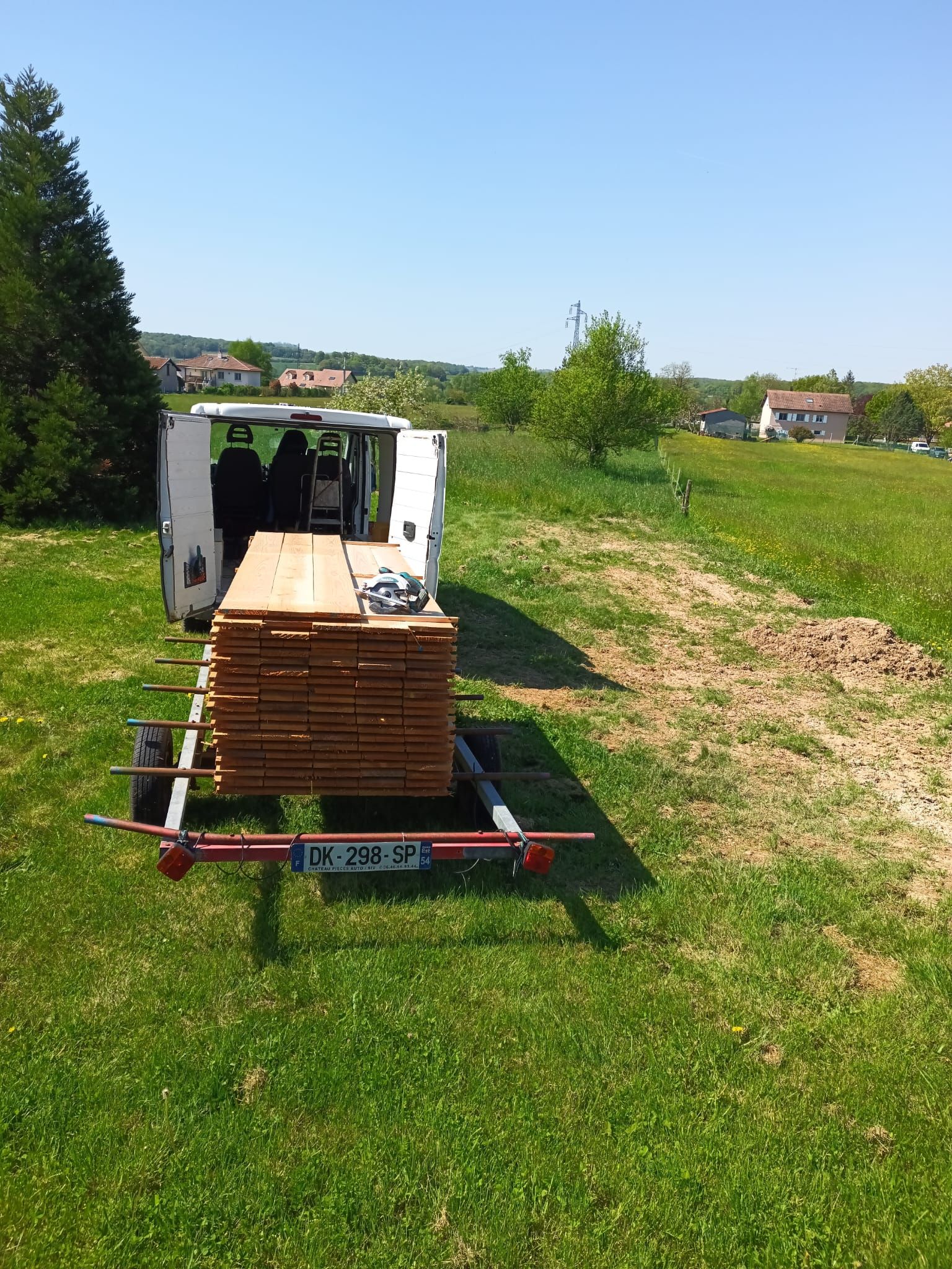 Création clôture bois