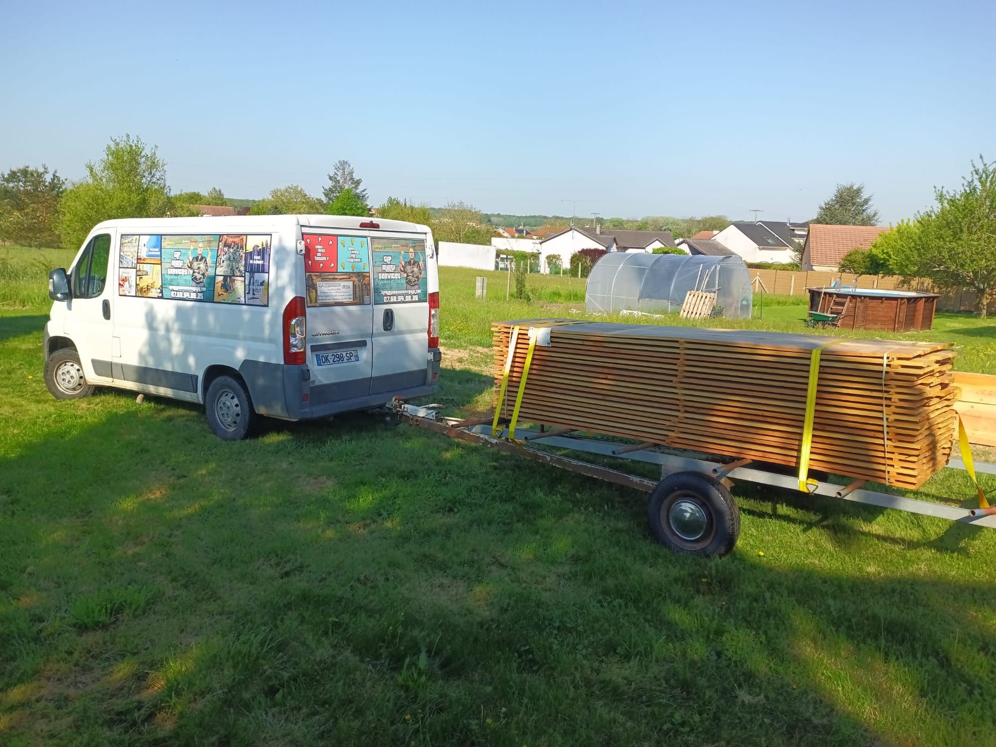 Création clôture bois