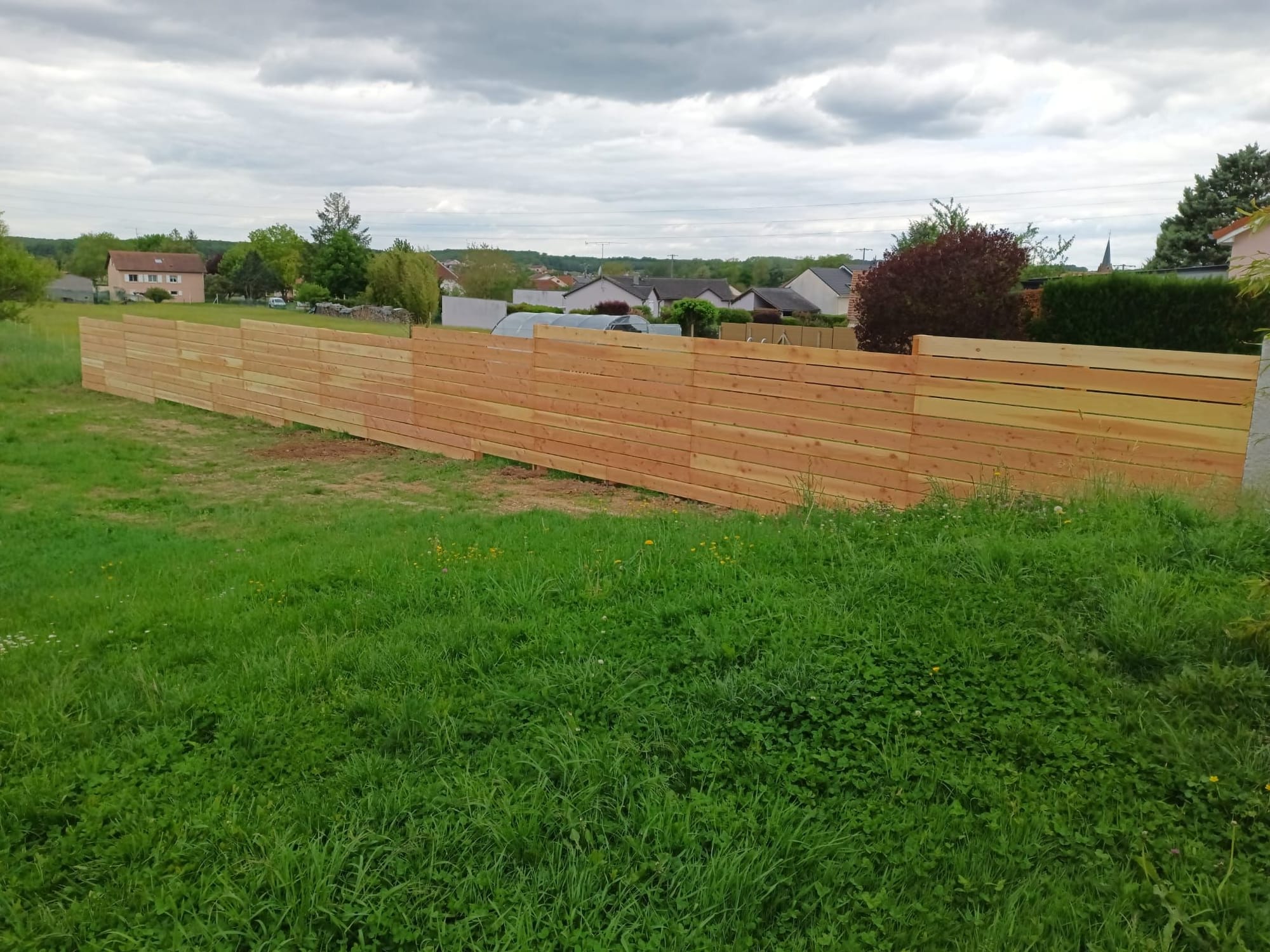 Création clôture bois