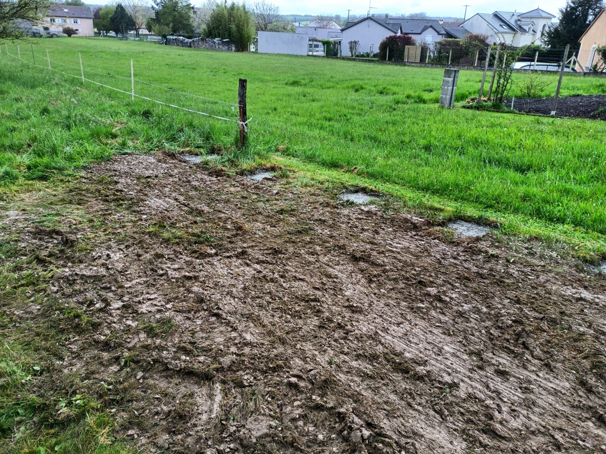 Création clôture bois