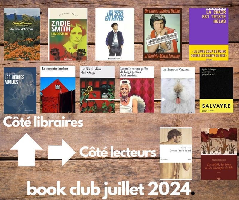 BOOK CLUB Juillet 2024. petits conseils entre amis.