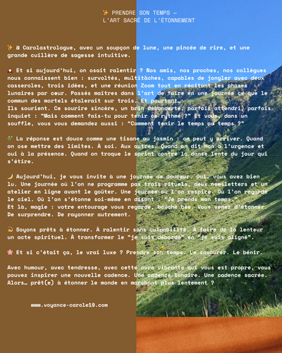 PRENDRE SON TEMPS — L’ART SACRÉ DE L’ÉTONNEMENT PRENDRE SON TEMPS — L’ART SACRÉ DE L’ÉTONNEMENT