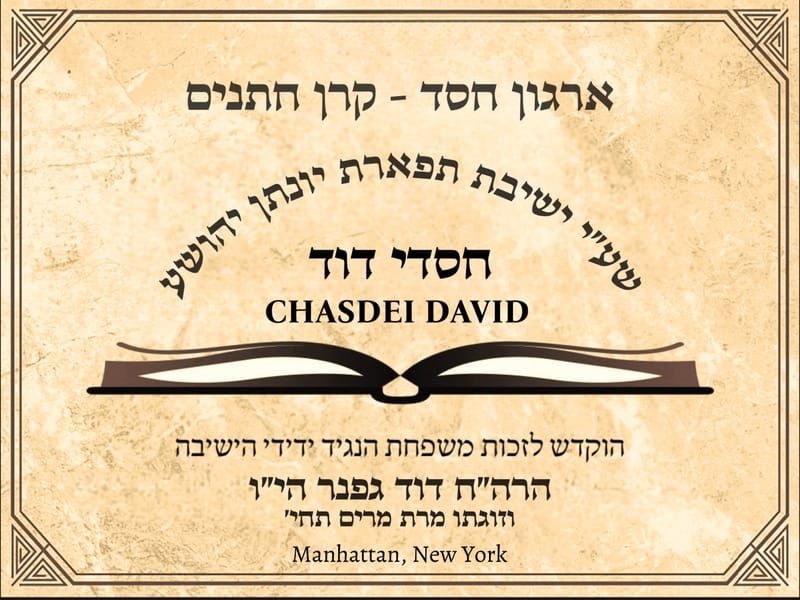 Establishment of the "Chasdei David" organization