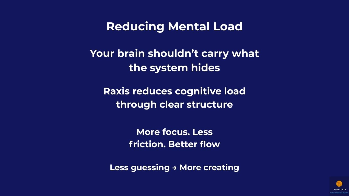 Reducing Mental Load