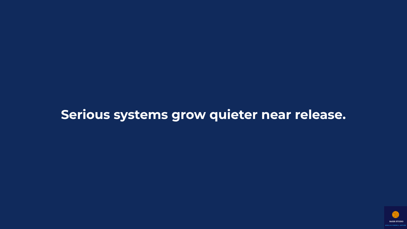 Unity Framework Final Phase: When Serious Systems Grow Quieter