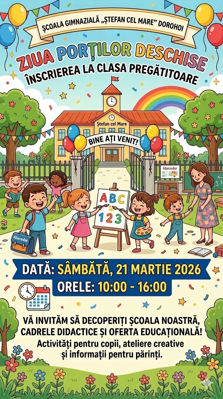 Anunț inscriere Clasa pregătitoare 