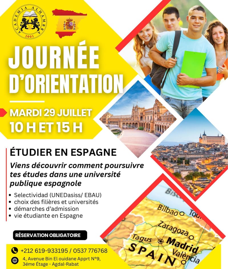 Journée Portes Ouvertes pour les études en Espagne - RABAT