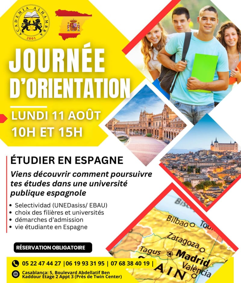 Journée Portes Ouvertes pour les études en Espagne - CASABLANCA