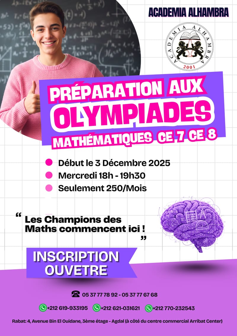 FORMATION DE PREPARATION AUX OLYMPIADES DES MATHEMATIQUES CE7-CE8CE8