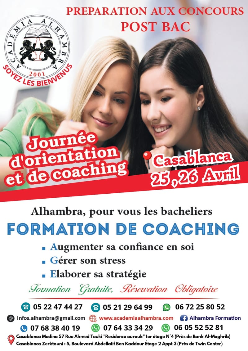 Journée d'Orientation et de Coaching Rabat 2026 Kenitra CASABLANCA