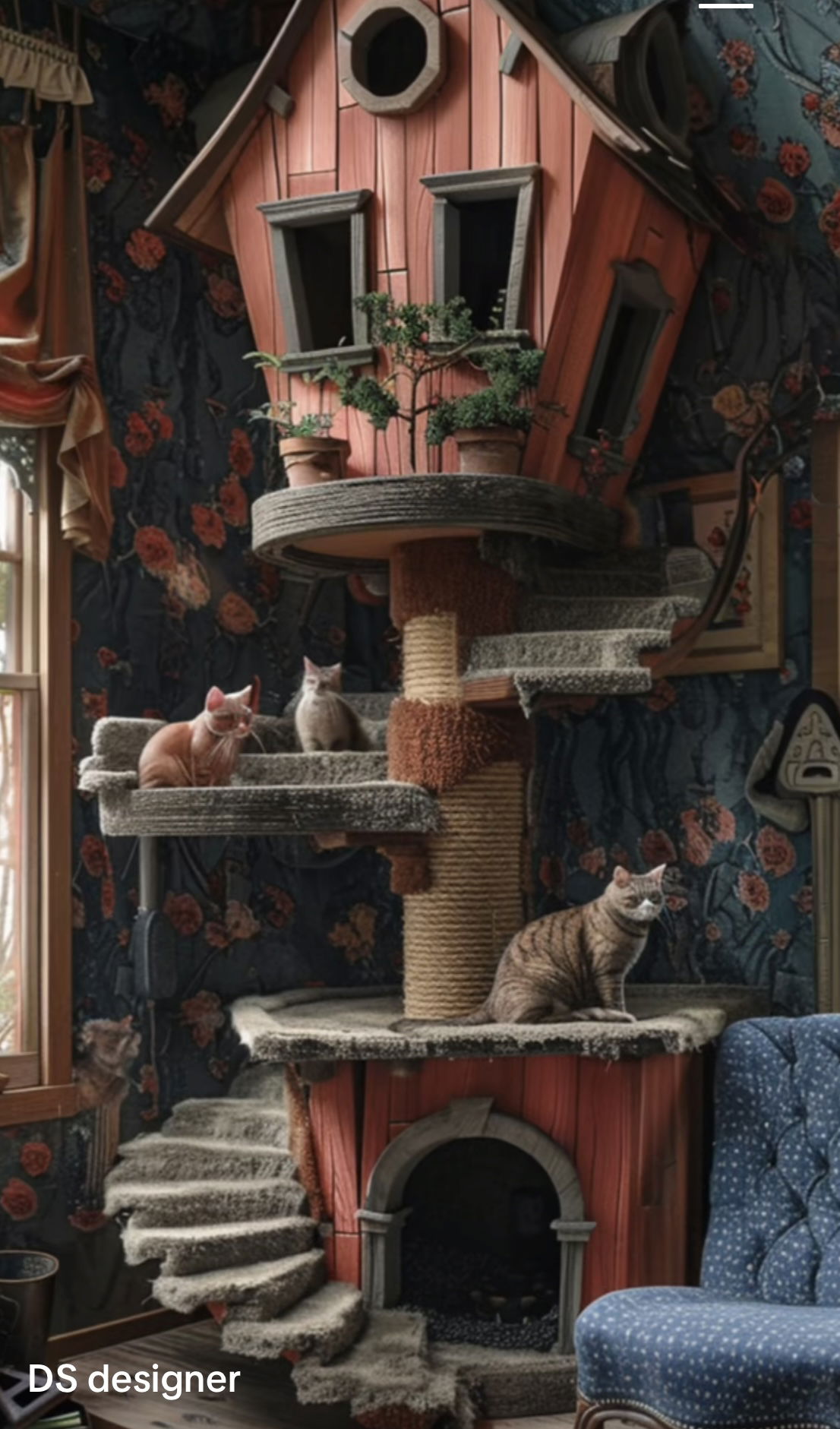 whimsical cat tower