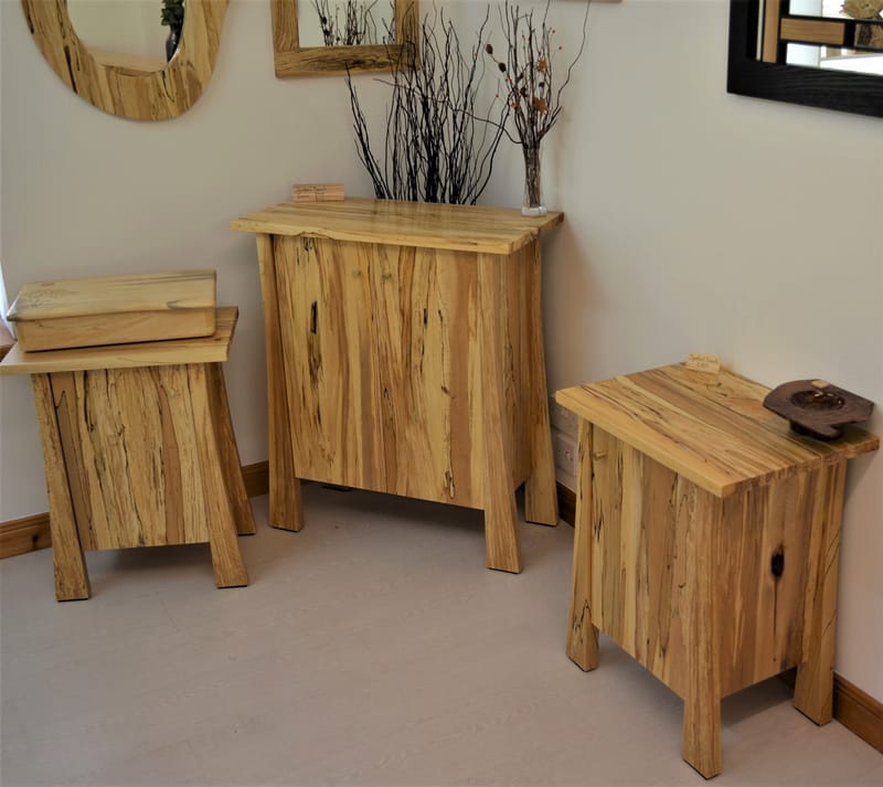 Ash, Oak and Spalted Beech cabinets are currently in stock.