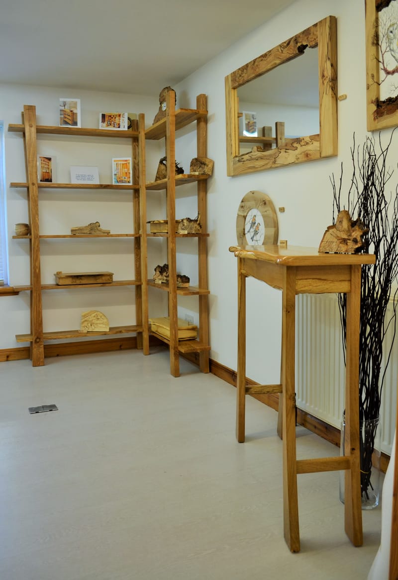 We also have shelving, clocks, stools and turned goods in stock. 