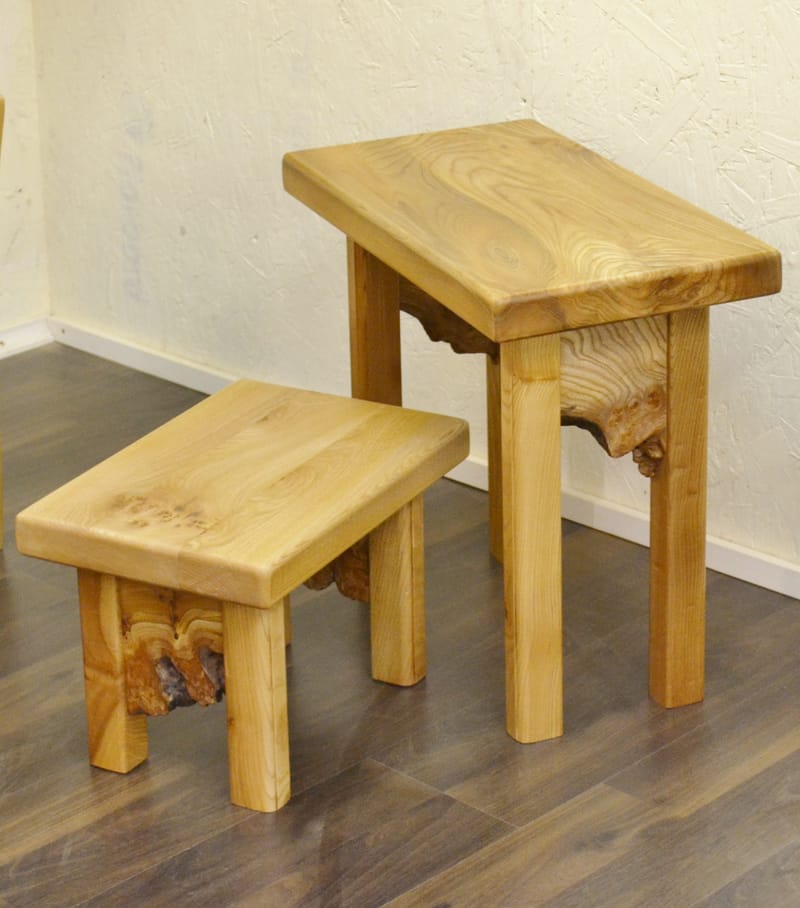 We also have shelving, clocks, stools and turned goods in stock. 