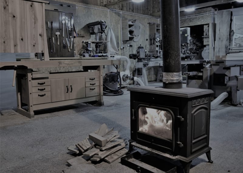 The log burner's on all winter!