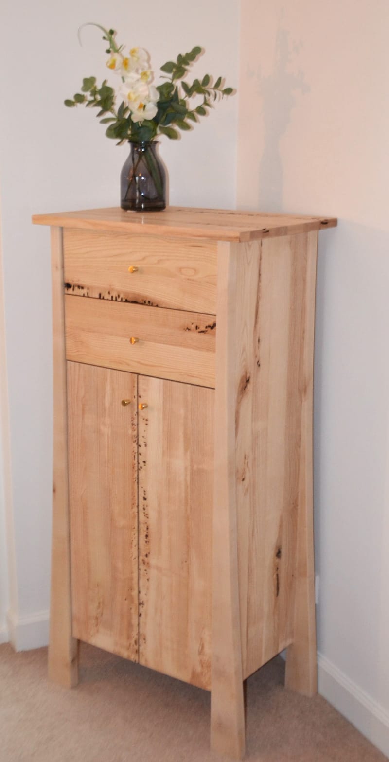 Ash, Oak and Spalted Beech cabinets are currently in stock.