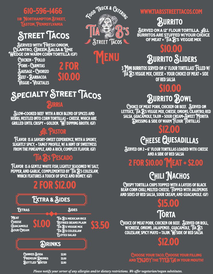 LUNCH & DINNER MENU