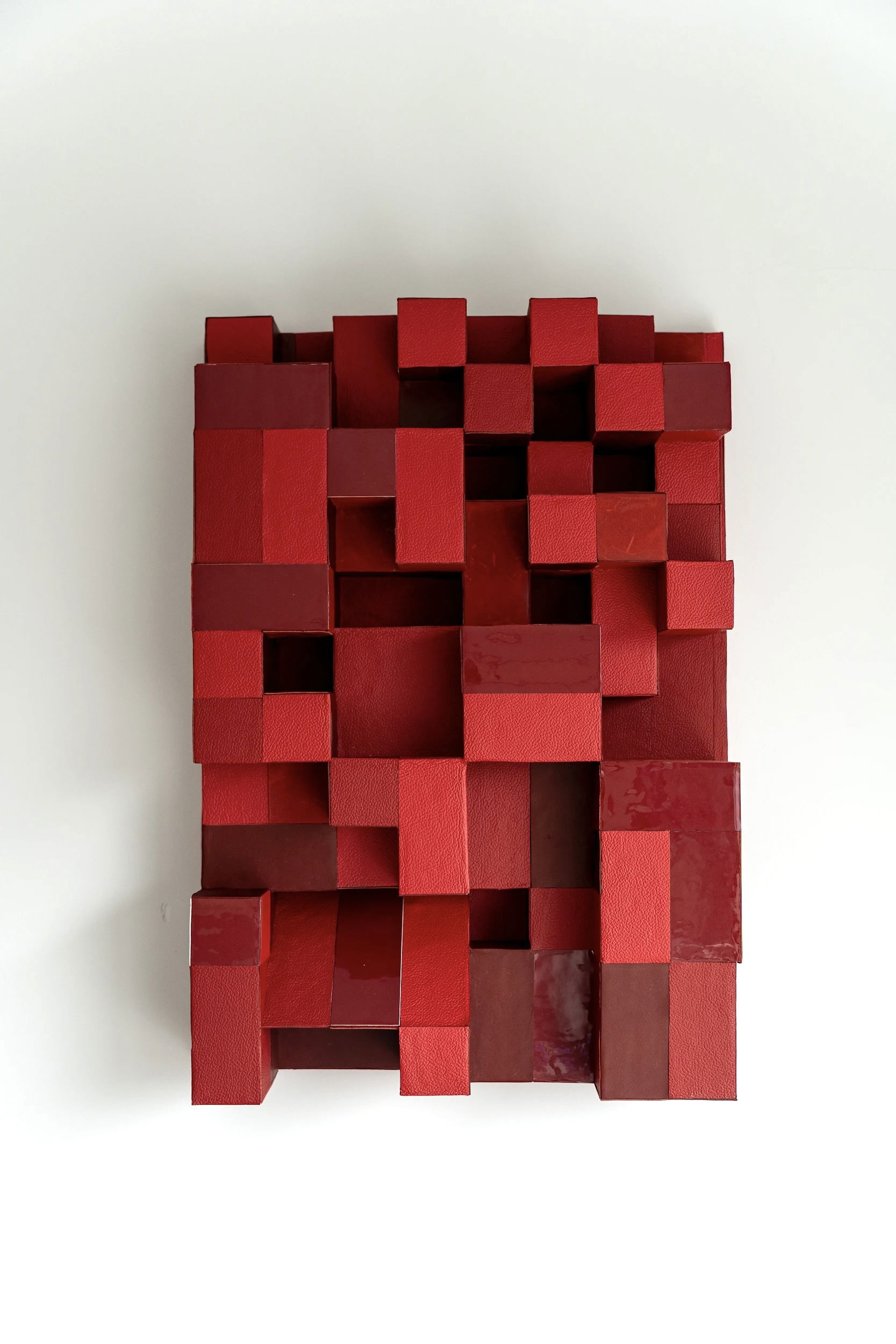 City Skyline in Red leather