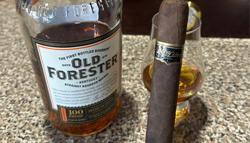 Old Forester 100 Bourbon and Nica Libre Double Toro Cigar Pairing