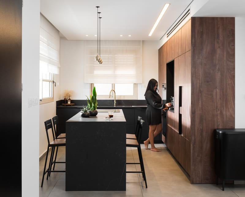 מטבח בגווני שחור