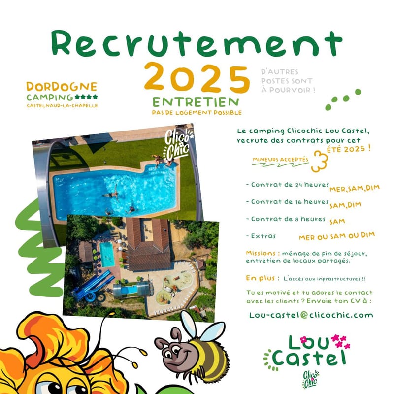 Créations graphiques pour le camping CLICOCHIC Lou Castel