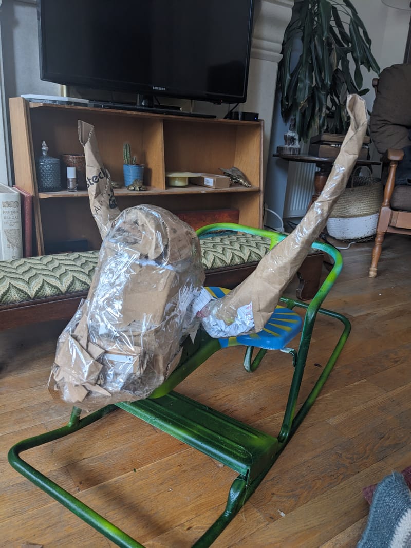 repurposed rocking horse toy