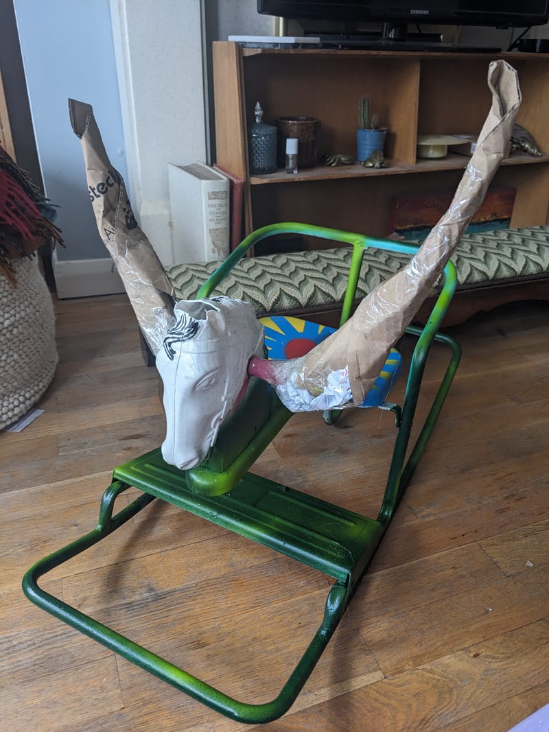 repurposed rocking horse toy