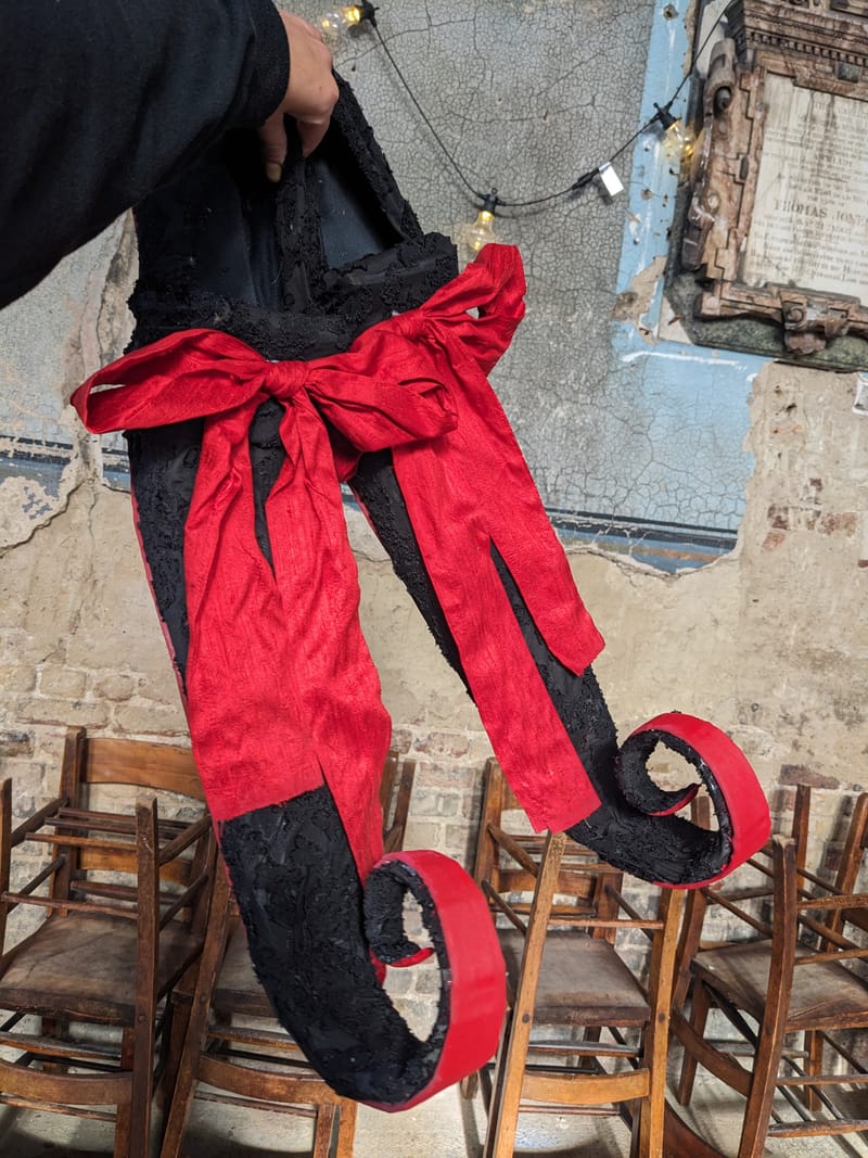 Shoes "they are incredibly long and curly"