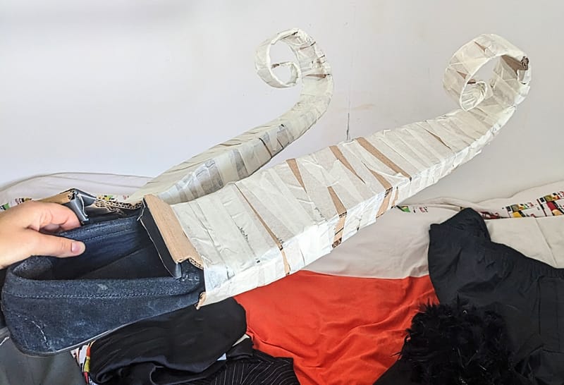 Shoes "they are incredibly long and curly"