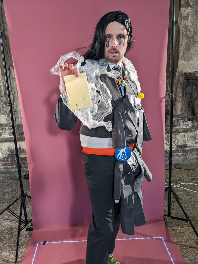 "Suit made of 2 smaller suits"