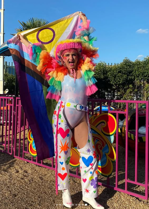 Designing & making a pair of custom chaps with matching cowboy hat, gloves & boots for the legendary Amy Zing (founder of Margate Pride & Sink the Pink)