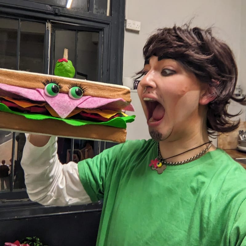 Shaggy (Scooby Doo) Sandwich puppet