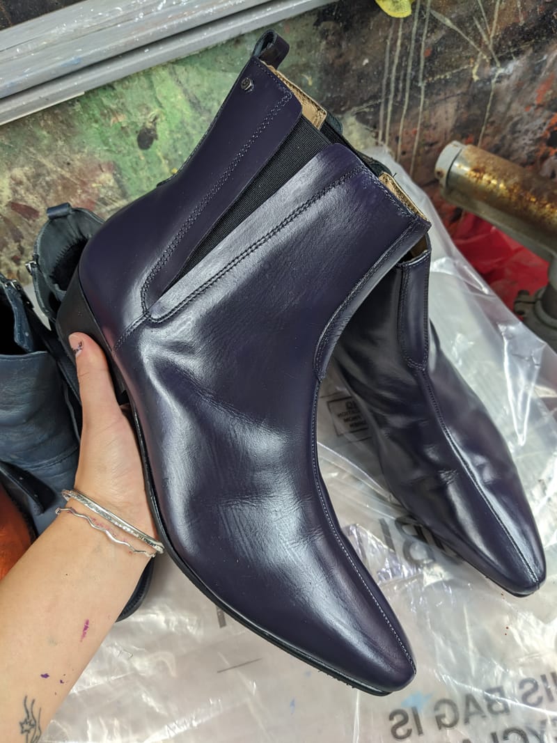 Recolouring & some aging effects on shoes