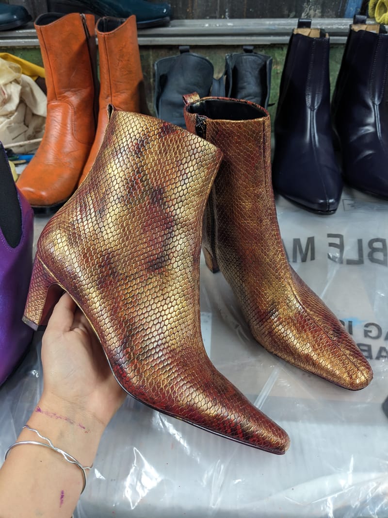 Recolouring & some aging effects on shoes