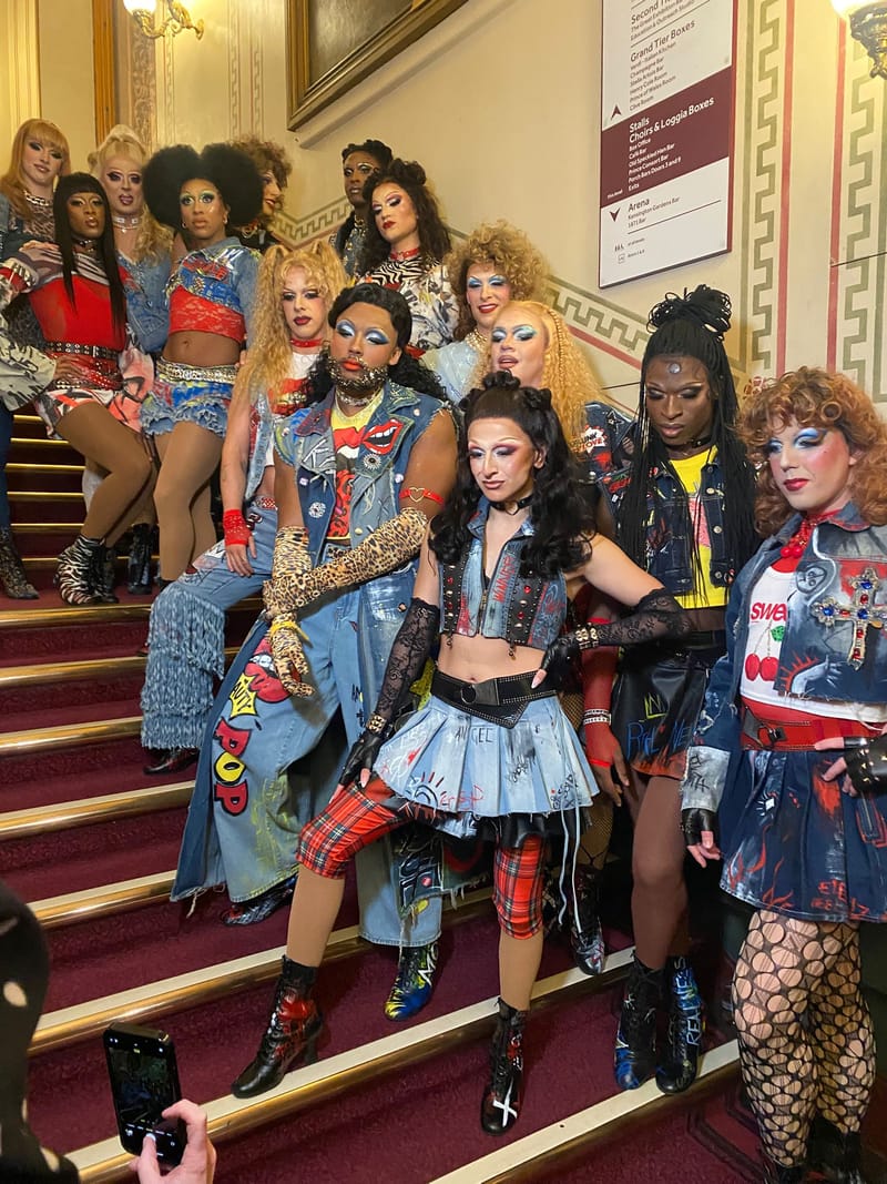 Hand-painting denim pieces