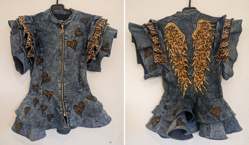 Hand-painting denim pieces