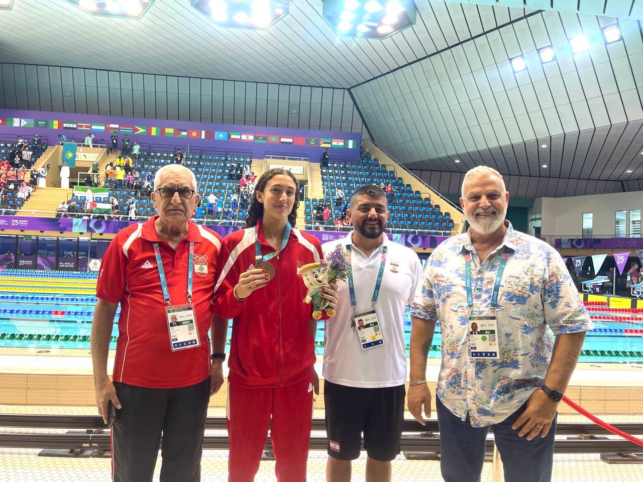 دورة ألعاب التضامن الإسلامي السادسة ( الرياض )السباحة اللبنانية لين الحاج تتابع مسلسل إنتصاراتها النوعيةوتحرز الميدالية البرونزية الثانية في منافسات ال 200 متر صدر