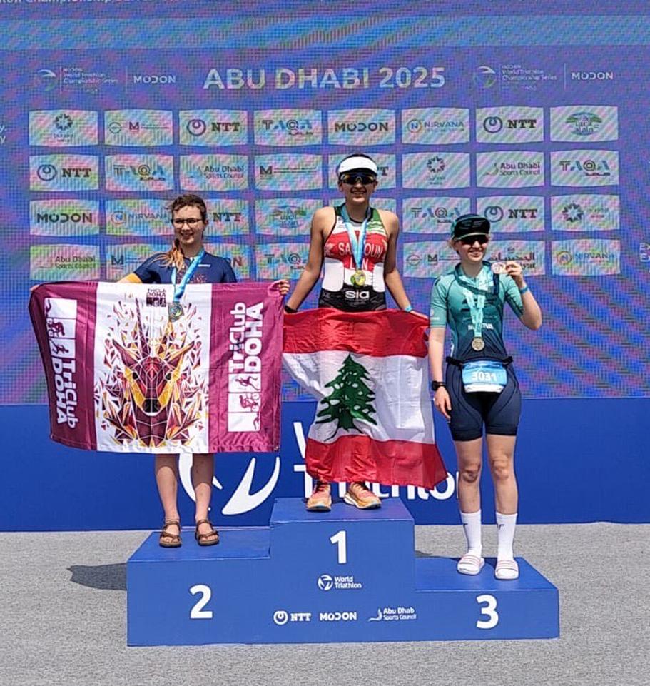 "النجمة الذهبية" الناشئة في الترياتلون ميا صهيونعشرات منصات تتويج.....والمزيد من التألق خارجياً