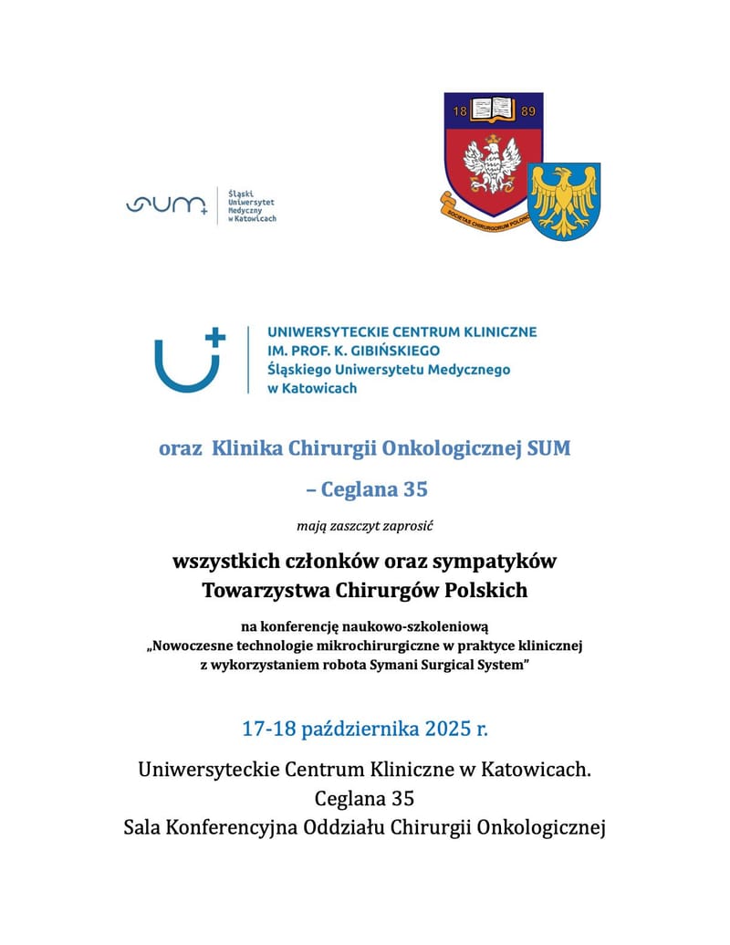 Nowoczesne technologie mikrochirurgiczne w praktyce klinicznej  z wykorzystaniem robota Symani Surgical System