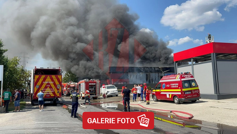 Incendiu masiv la un depozit Sameday situat pe Drumul Hoților. Pompierii ieșeni au intervenit în forță. S-a emis mesaj Ro-Alert