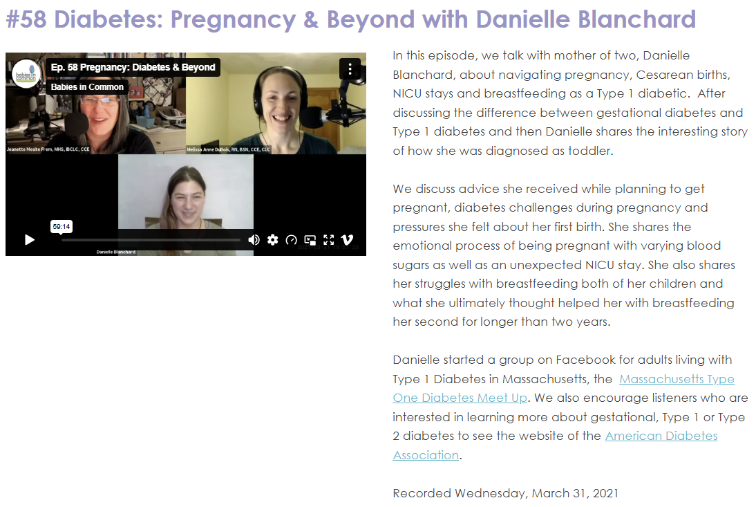 #58 Diabetes: Pregnancy & Beyond with Danielle Blanchard