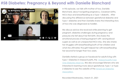 #58 Diabetes: Pregnancy & Beyond with Danielle Blanchard