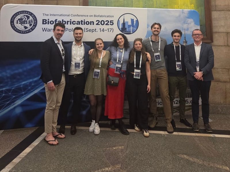 Wrapping up an incredible Biofabrication 2025 in Warsaw! The Kelly group was proud to contribute and engage with so many inspiring talks, poster and discussions. A great opportunity for science, collaboration, and future ideas in the field of biofabrication.