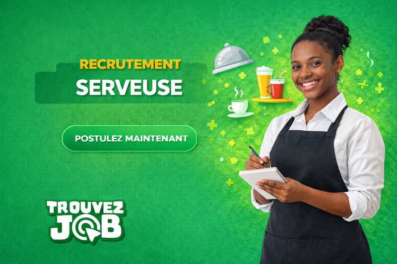 📌 Offre d’emploi – Commis de salle / Serveur / Serveuse